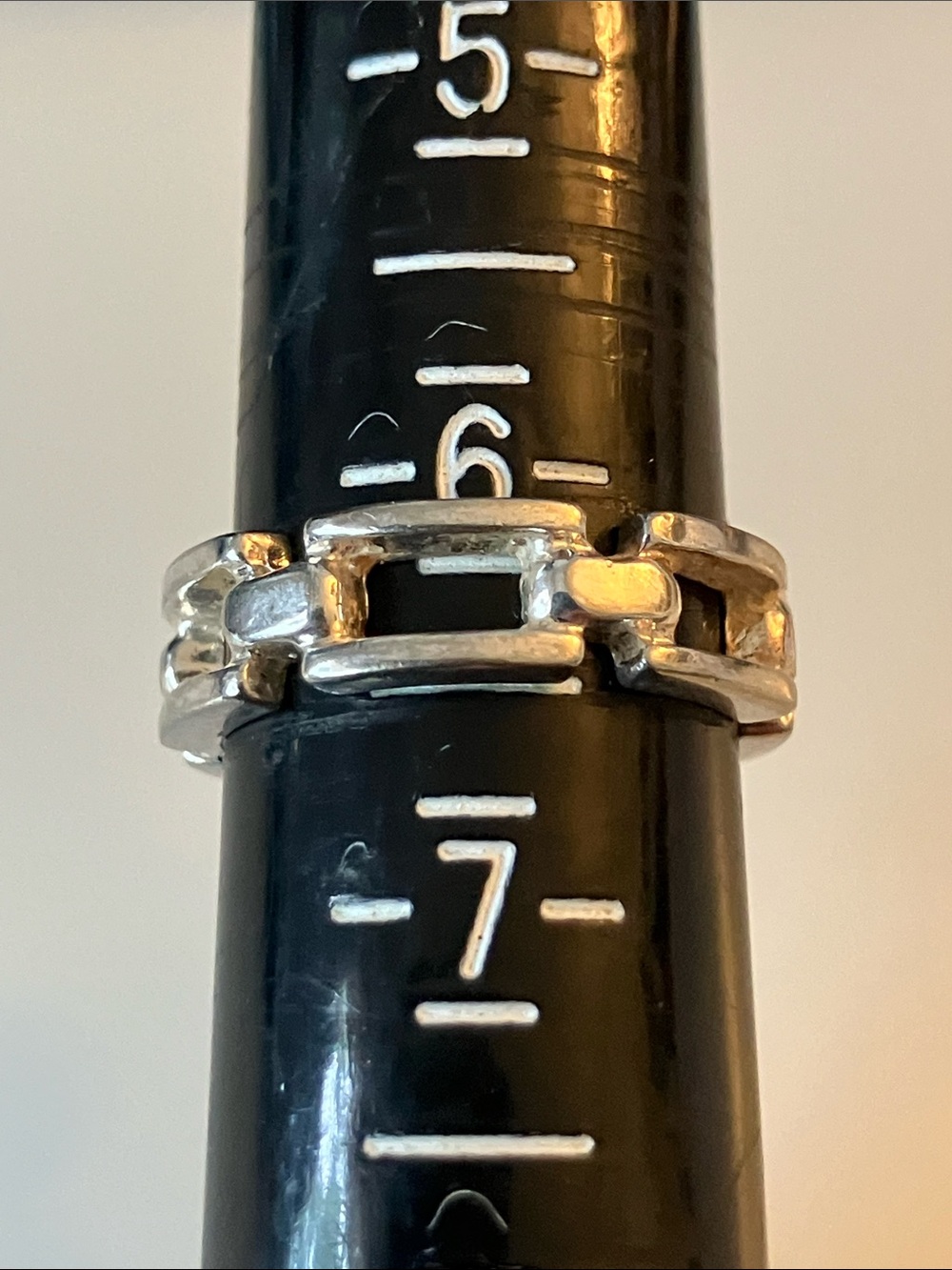 Sterling SX Chain Link Band Ring in Polished Silver